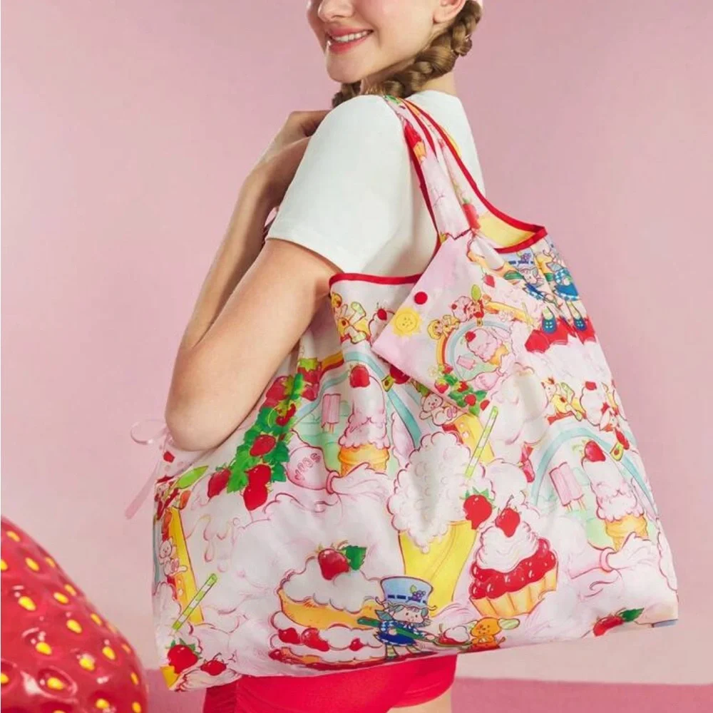 Cute & Sweet Strawberry Shortcake Graphic Print Tote Bag NEW 🏷️